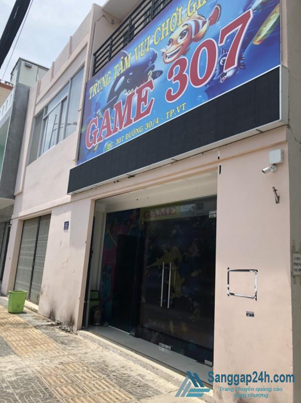 Sang nhanh mặt bằng tiệm game mặt tiền đường 30 tháng 4, khu dân cư đông, gần trường học, bệnh viện, trung tâm thành phố. 