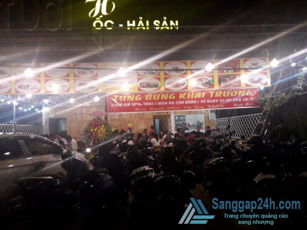 Sang nhanh quán ăn - nhậu, mặt bằng rộng, vị trí đẹp, trung tâm dân cư đông đúc.