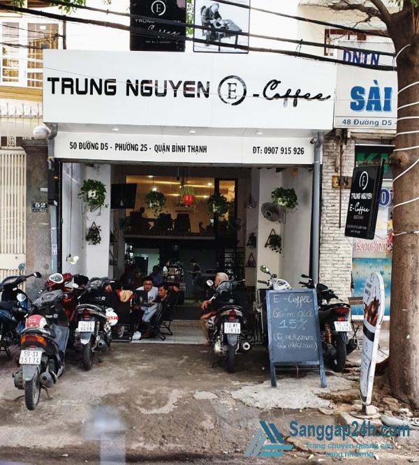 Sang nhanh quán cafe mặt tiền đường D5, quận Bình Thạnh.
