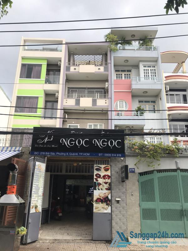 Sang tiệm kết hợp Salon tóc + Massage + Spa mặt tiền đường lớn Bãi Sậy, khu dân cư, chung cư đông đúc, trung tâm quận 6.