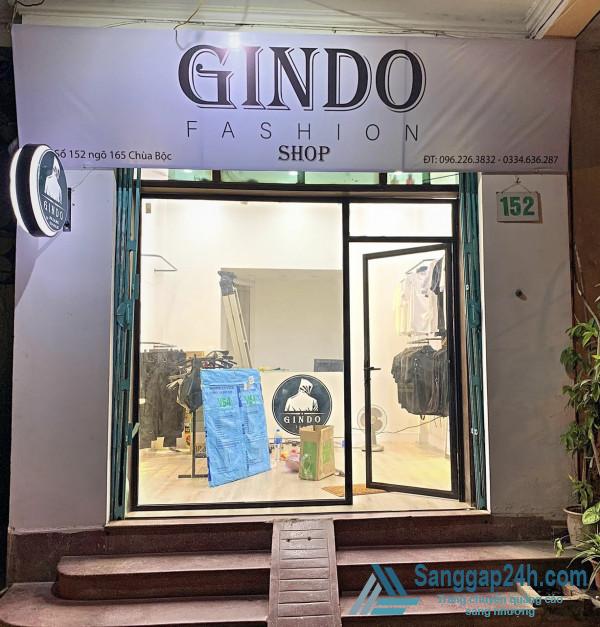 Cần sang mặt bằng shop thời trang vừa mới setup xong tại đường Chùa Bộc, phường Quang Trung, quận Đống Đa, Hà Nội.