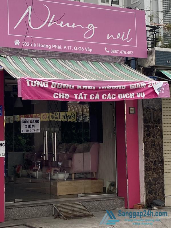 Cần sang nhanh tiệm Nail mặt tiền đường  Lê Hoàng Phái, phường 17, quận Gò Vấp.