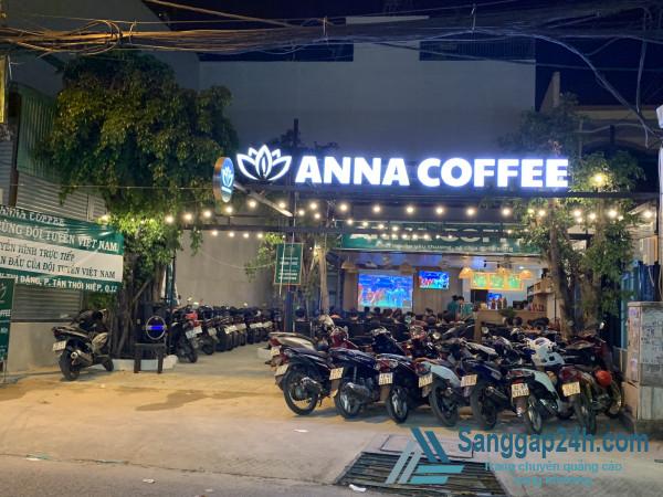 Cần sang nhanh quán cafe mặt tiền đường Nguyễn Thị Đặng, phường Tân Thới Hiệp, quận 12.