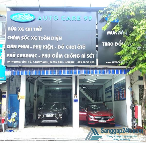 Sang mặt bằng chăm sóc xe - rửa xe ô tô.