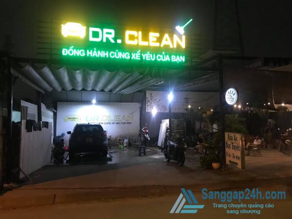 Sang tiệm rửa xe bọt tuyết ô tô, xe máy và cafe mặt tiền đường Vườn Lài Nối Dài, phường An Phú Đông, quận 12.  