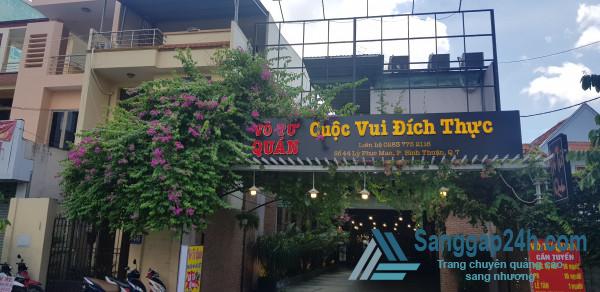 SANG NHƯỢNG HOẶC CHO THUÊ NHÀ HÀNG 2 MẶT TIỀN LÝ PHỤC MAN & HẺM HUỲNH TẤN PHÁT.