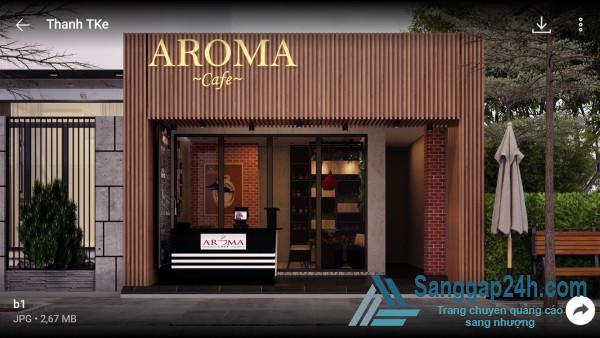 Sang nhanh quán cafe Aroma nằm mặt tiền đường Chu Văn An, phường 12, quận Bình Thạnh. 
