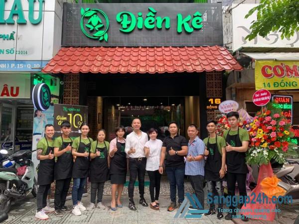 Sang nhà hàng nằm ngay mặt tiền đường lớn, khu dân cư đông, trung tâm quận 10.