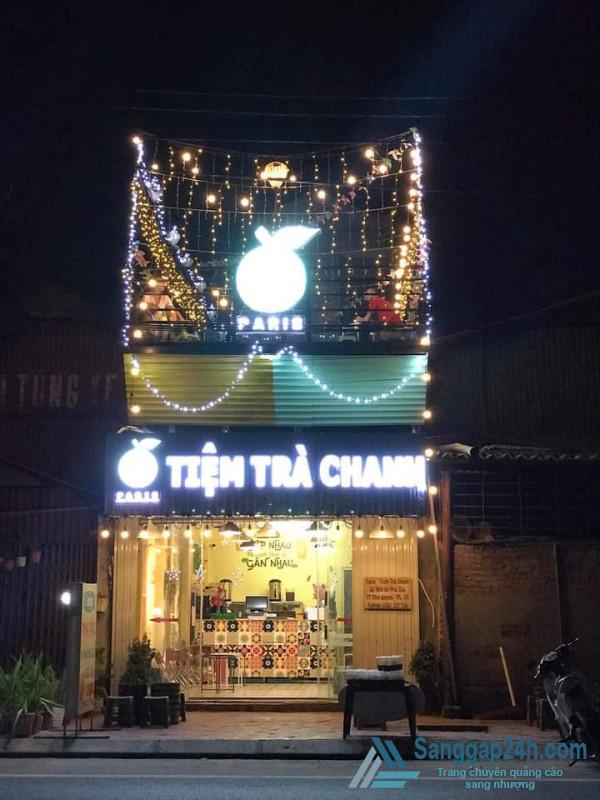 Sang nhanh tiệm trà chanh mặt tiền đường lớn, dân cư đông, trung tâm thị trấn Như Quỳnh, tỉnh Hưng Yên.