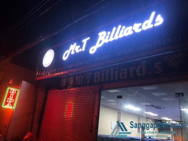 Sang nhượng quán bida mặt tiền đường Nguyễn Thị Búp, phường Hiệp Thành, Quận 12, Thành phố Hồ Chí Minh.