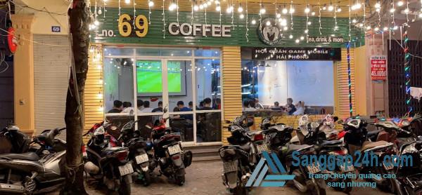 Sang nhượng quán cafe nằm mặt tiền đường Quán Nam, phường Kênh Dương, quận Lê Chân, Thành phố Hải Phòng.