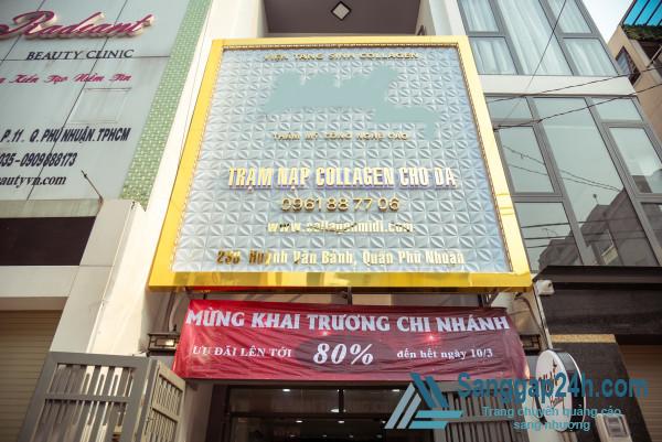 Sang nhượng spa nằm mặt tiền đường Huỳnh Văn Bánh, quận Phú Nhuận.