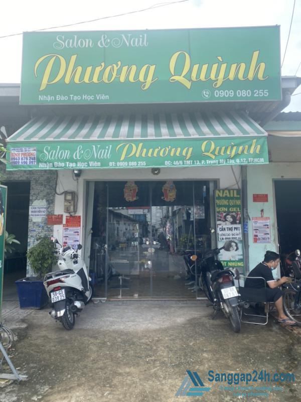 Sang Nhượng Salon & Nail Nằm Mặt Tiền Đường TMT 13 Phường Trung Mỹ Tây Quận 12.