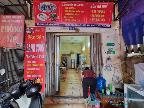 Sang Nhượng Quán Bún Bò Huế Mặt Tiền Đường Vĩnh Hưng Quận Hoàng Mai Thành Phố Hà Nội.