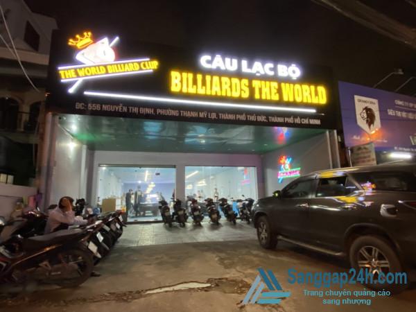 Sang Nhượng Quán Bida Nhanh Tại Nguyễn Thị Định Phường Thạnh Mỹ Lợi Quận 2.