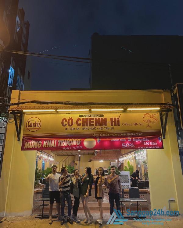 Sang Quán Cà Phê Không Gian Mở Phong Cách Phố Cổ Mặt Tiền Bàu Cát 8 Quận Tân Bình.