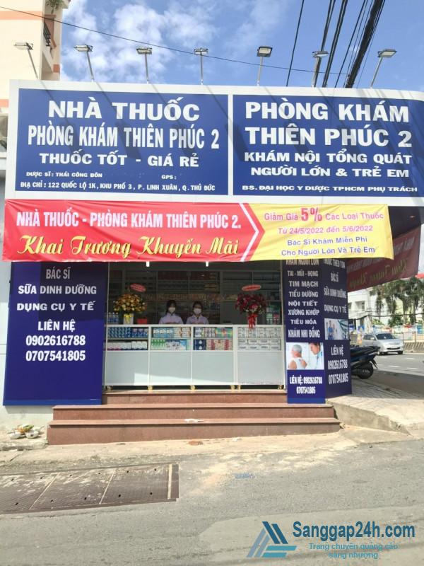 Sang Nhượng Nhà Thuốc Nằm Mặt Tiền Đường Quốc Lộ 1K Thành Phố Thủ Đức.