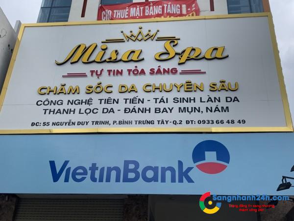 Cần sang spa cao cấp đang hoạt động kinh doanh có lợi nhuận.