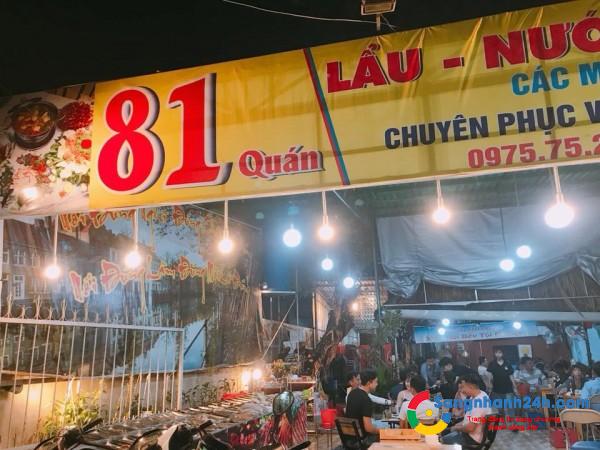 Cần sang quán ăn, nhậu buffet mặt tiền đường lớn, khu dân cư, công nhân đông đúc.