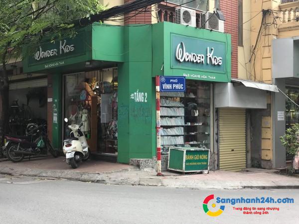 Cần sang shop thời trang mặt tiền đường lớn, khu dân cư đông đúc, trung tâm quận Ba Đình, Hà Nội. 