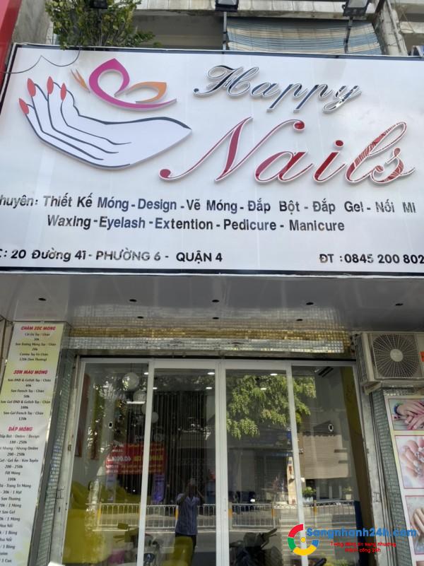 Cần sang tiệm Nail còn mới 98%, đường lưu thông 2 chiều, kế bên có 2 tiệm tóc và 1 Spa.