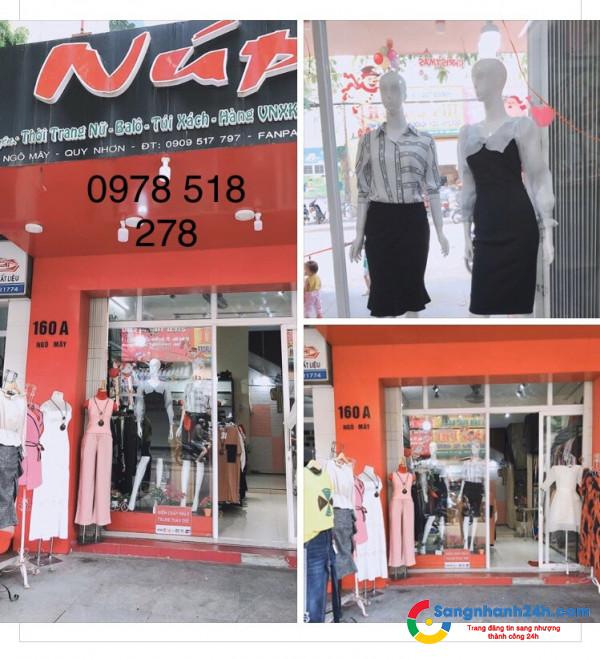 Sang nhanh shop thời trang mặt tiền đường, vị trí đẹp, trung tâm TP. Quy Nhơn.